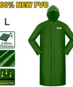 Jadever CHUBASQUERO - TALLA L - LONGITUD: 120CM - ESPESOR: 0,25MM - 100% PVC NUEVO - RESISTENTE AL AGUA - VE