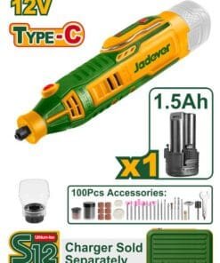 Jadever Mini Torno Inalámbrico 8000-32000 Rpm - Voltaje: 12V - Pinza: 3,2mm - Control De Velocidad Variable