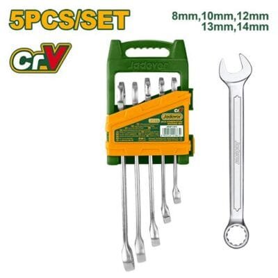 Jadever KIT DE LLAVES COMBINADAS DE 5 PIEZAS - ACERO CR-V - TAMAÑO: 8MM, 10MM, 12MM, 13MM, 14MM(1)/JADAJDSP1