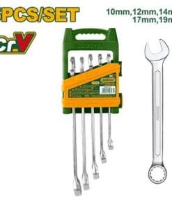 Kit de llaves combinadas de 5 piezas - Acero CR-V - Tamaño: 10mm, 12mm, 14mm, 17mm, 19mm Jadever
