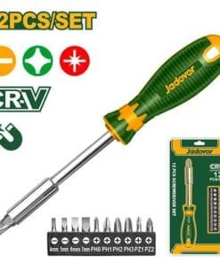 Jadever Kit de puntas de destornillador de 12 piezas - Puntas magnéticas - Acero CR-V - soporte para puntas