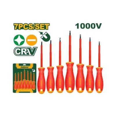 Jadever Kit de destornilladores aislados de 7 piezas - Planos: SL3.0 - SL4.0 - SL5.5 - SL6.5 + Phillips: PH0