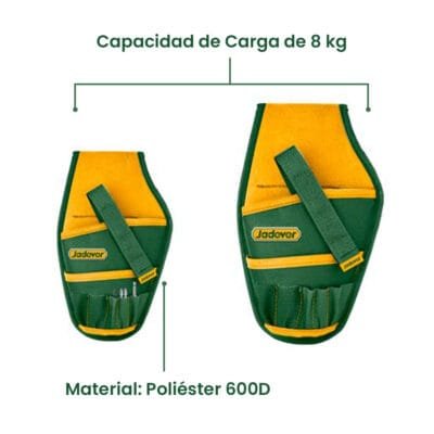 Jadever Cartuchera Para Taladro (L X A) 250 × 150mm - Poliéster - Carga Máxima 8Kg - 1 Bolsillo Para Taladro