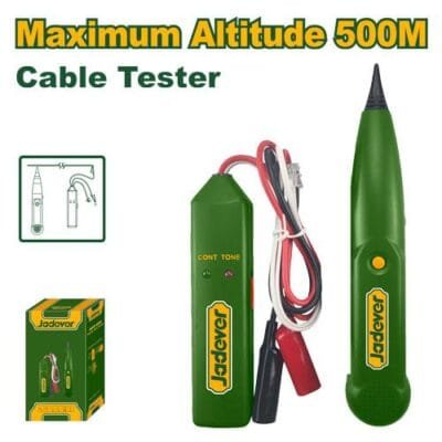 Jadever Rastreador De Cables: Incluye 1 Transmisor Y 1 Receptor - Altitud Máxima De Recepción: 500M - Profun