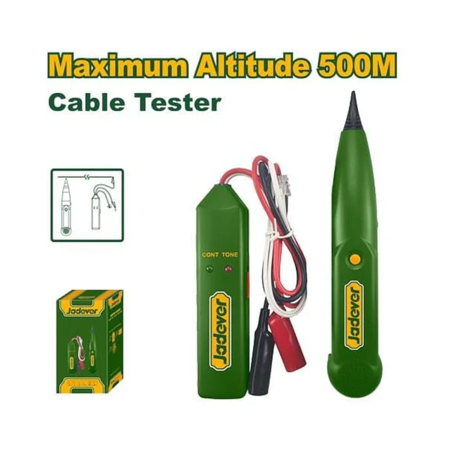 Jadever Rastreador De Cables: Incluye 1 Transmisor Y 1 Receptor - Altitud Máxima De Recepción: 500M - Profun