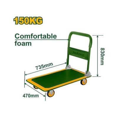 Jadever Carretilla De Plataforma Plegable - Capacidad: 150Kgs - Tamaño Extendido: 735 X 470 X 830mm