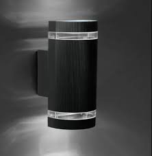 Aplique Bidireccional curvo 2xGU10 Aluminio Negro PLAY II