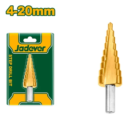 Jadever Mecha Cónica Escalonada - 4-20 mm - 2 mm/Paso - Diámetro Del Vástago: 8mm